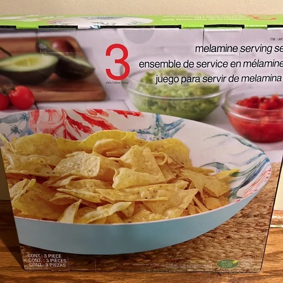 New Melamine a Large Serving set of 3 - Picture 2 of 8